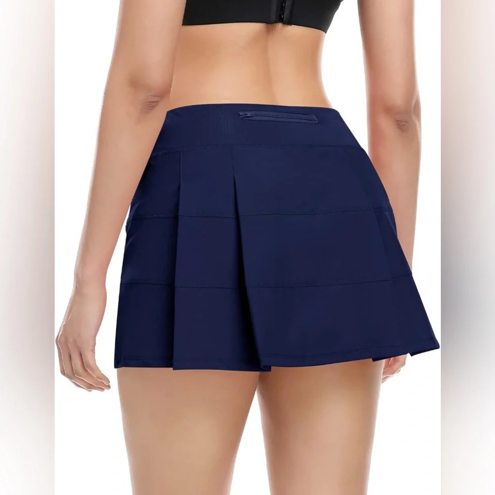 Werena Women's Athletic Pleated Tennis Skirt - Navy Blue - size XXL